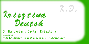 krisztina deutsh business card